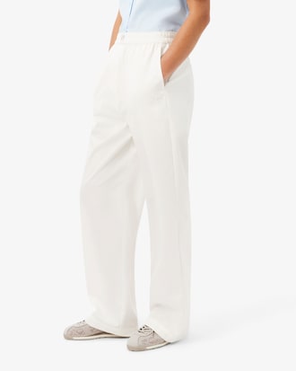 Wide Fit Cotton Petit Piqu&eacute; Pants