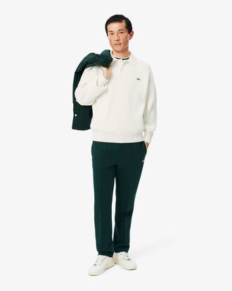 French Made Cotton Polo Collar Sweater