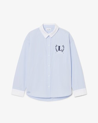 Embroidered Badge Poplin Shirt
