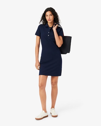 Slim Fit Stretch Piqu&eacute; Polo Dress
