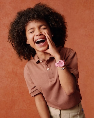 Kids’ Lacoste.12.12 Pink Silicone Strap Watch