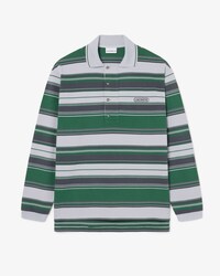 Lacoste x Wang Yibo Loose Fit Striped Piqu&eacute; Polo Shirt