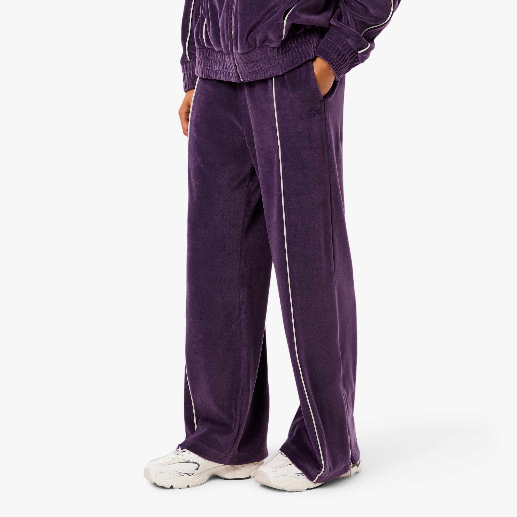 Trim Accent Velour Sweatpants - Women's Trackpants - New In 2025