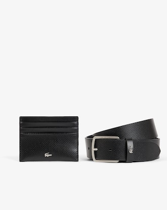 Leather Belt/Card Holder Gift Set