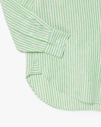 Oversized Striped Linen Shirt