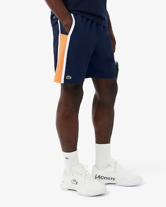 Lightweight Colour-Block Stripe Tennis Shorts