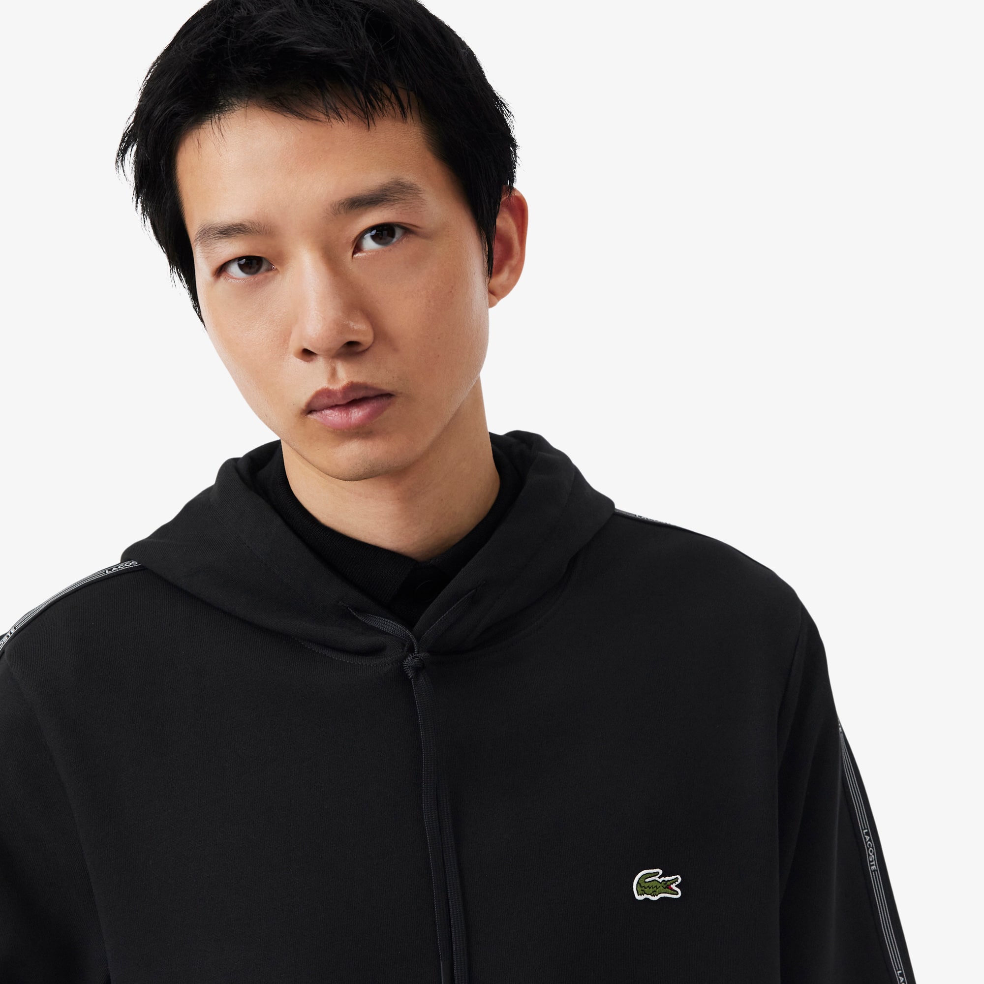 Logo Stripe Zipped Hoodie - Men's Sweatshirts - New In 2026 | Lacoste
