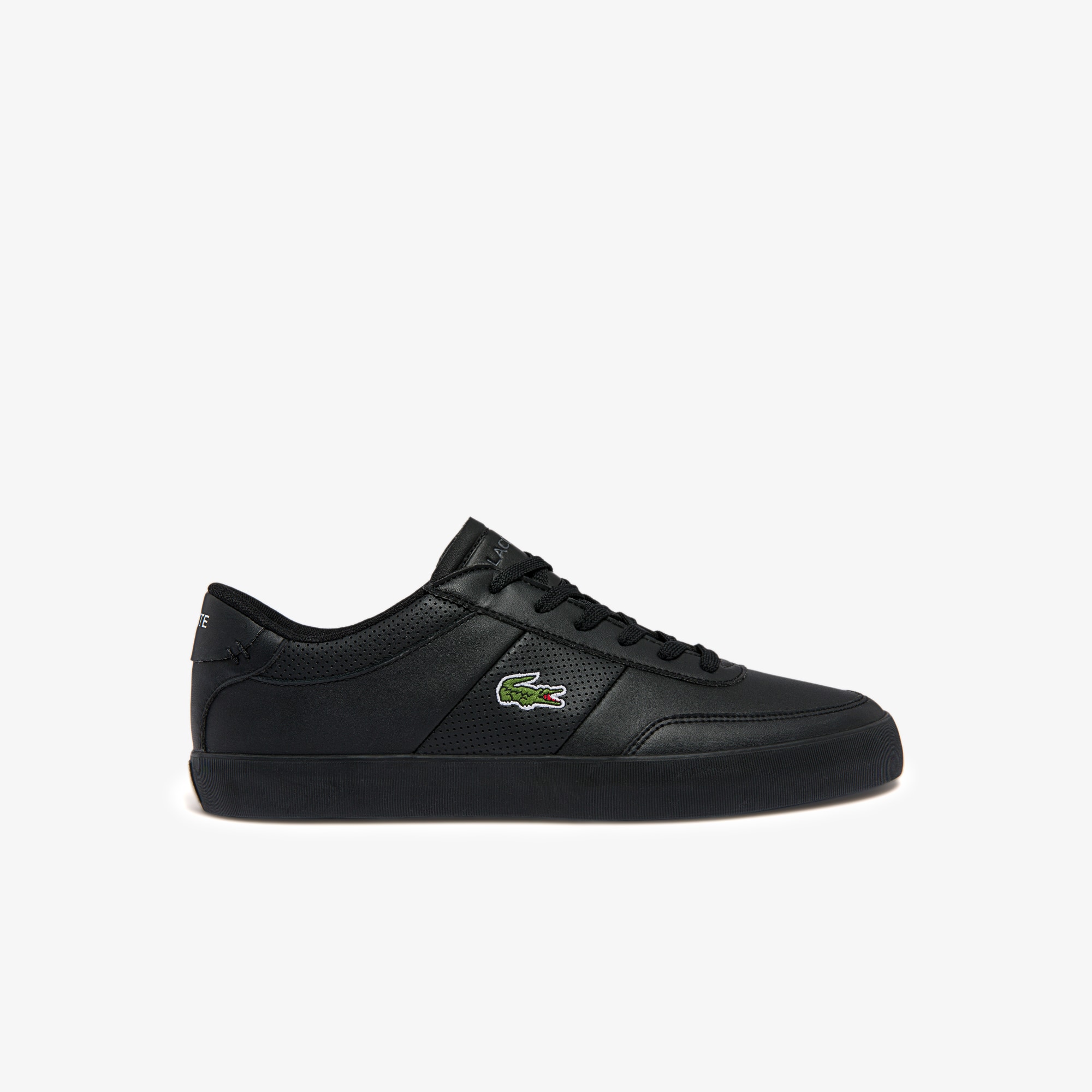 mens black lacoste trainers