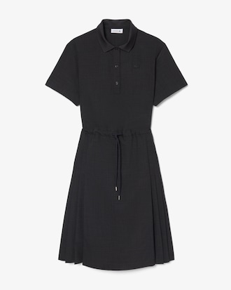 Wool blend Pleated Polo Dress