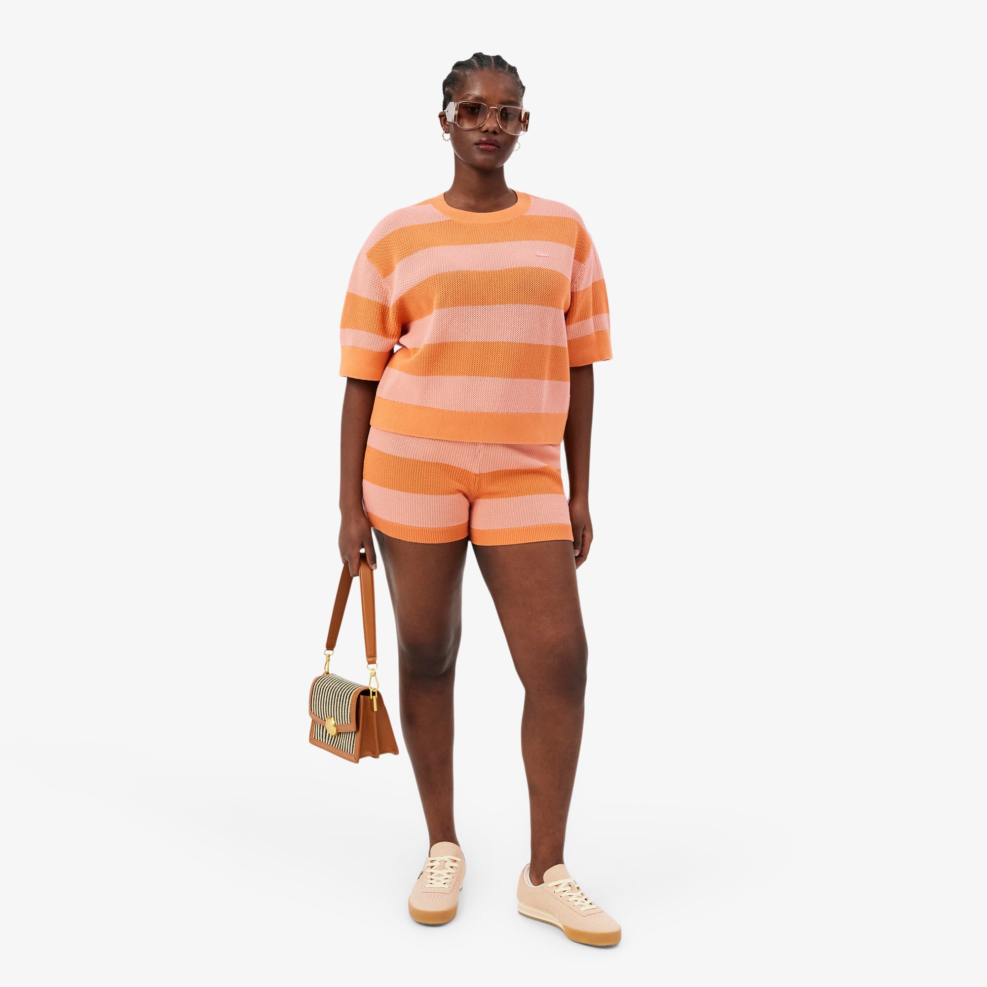 トップス 335 Striped Mesh Knit T-shirt - Women's Knitwear - New In 2026 | Lacoste