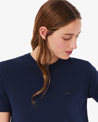 Short Sleeved 3D Knit Sweater