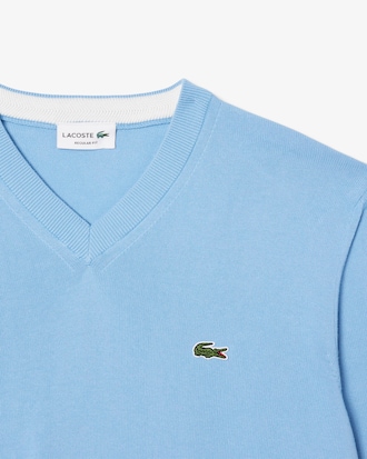 Monochrome Cotton V-neck Sweater