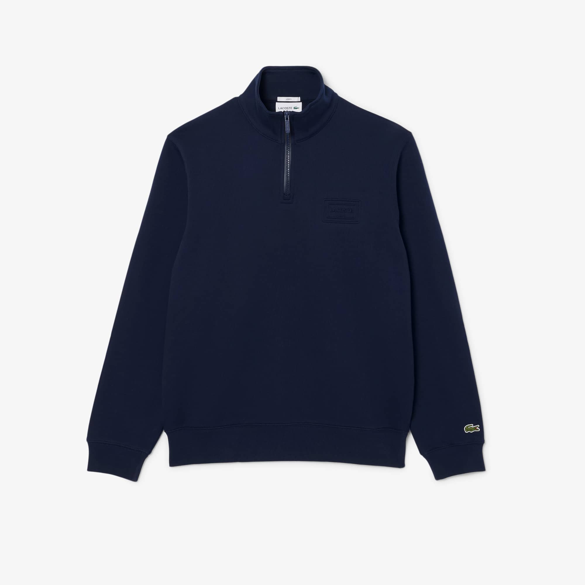 High Neck Embossed Zipped Sweatshirt - Men's Sweatshirts - New In