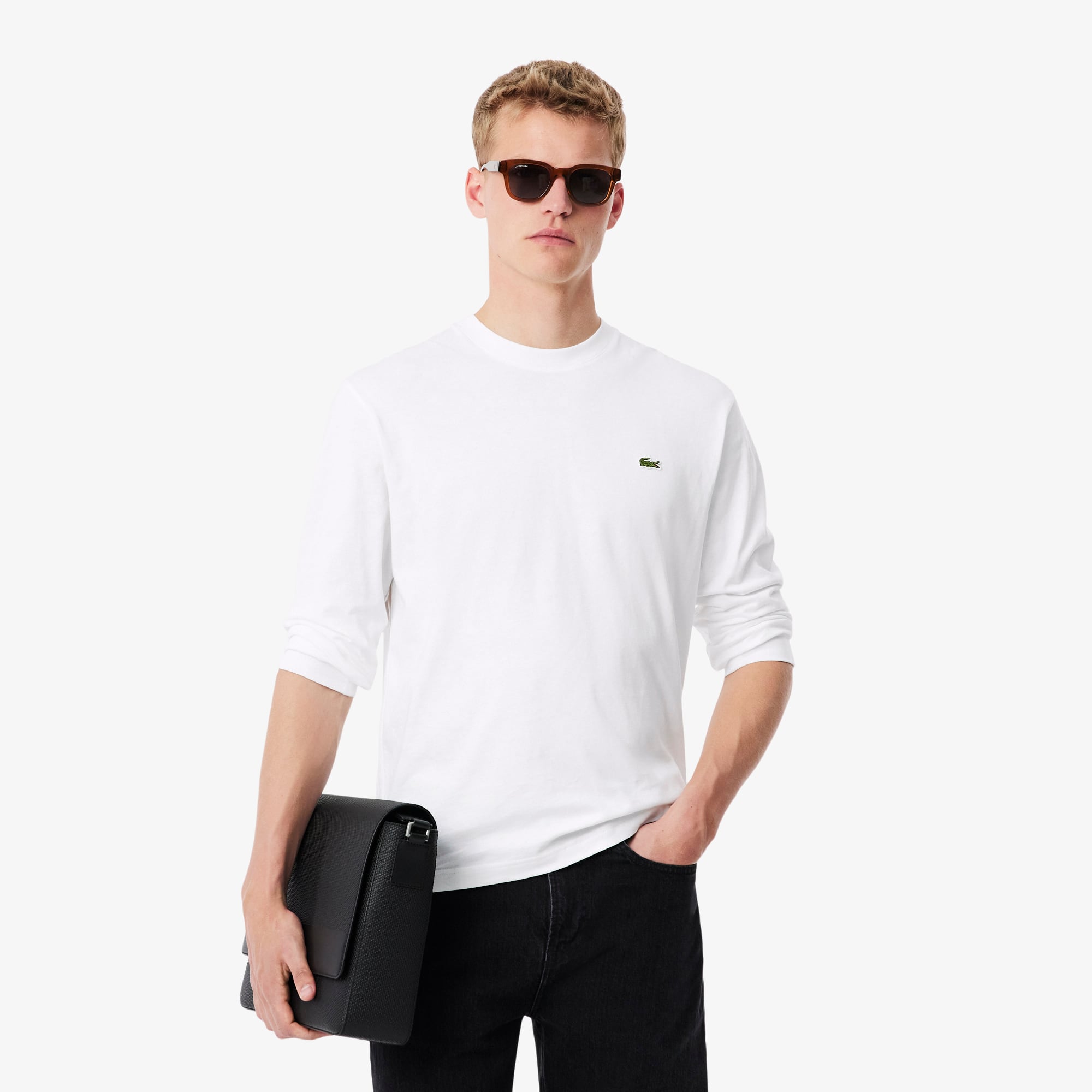 Long Sleeved Cotton T-shirt - Men's t-shirts - New In 2026 | Lacoste
