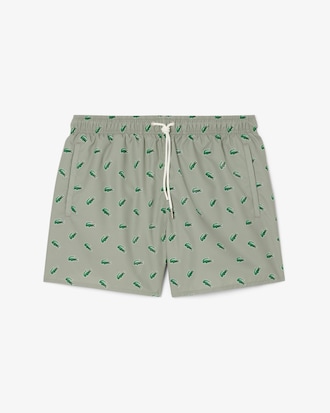 Crocodile Print Swim Trunks