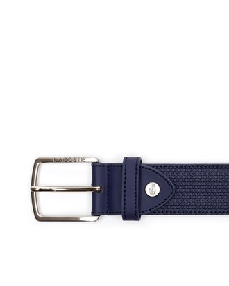 Men's Chantaco Lacoste Engraved Tongue Buckle Leather Belt
