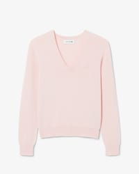 Seamless Knit V Neck Sweater