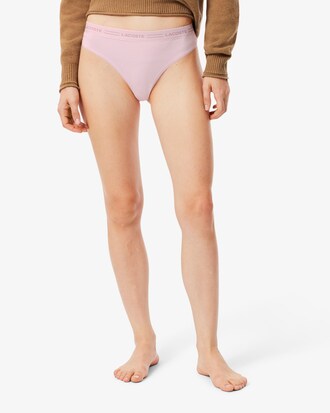 Scallop Waist Microfiber String Briefs