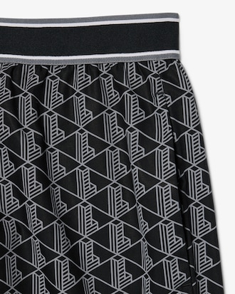 Monogram Print Poplin Pajama Shorts