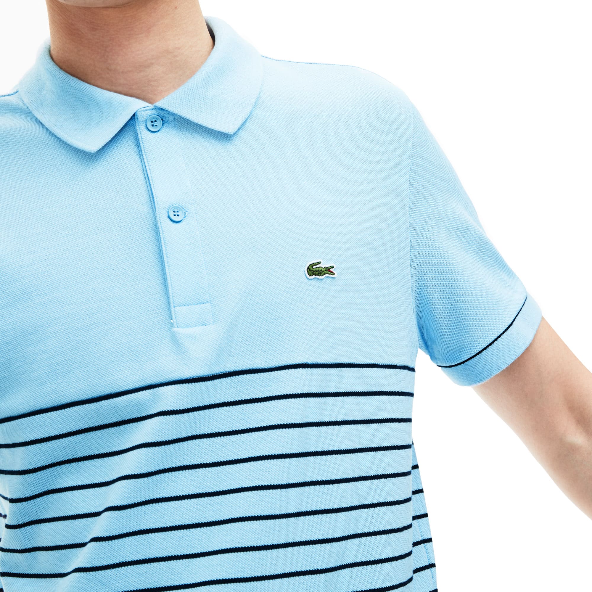 Men's Lacoste MADE IN FRANCE Striped Cotton Petit PiquÃ© Polo Shirt | LACOSTE