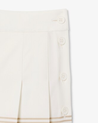 Runway Pure Wool Blend Pleated Mini Skirt