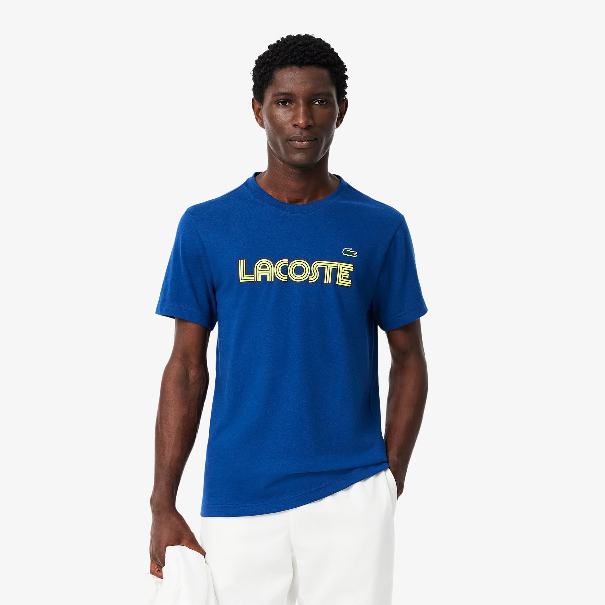 【関税込み】Lacoste ブルー Ultra-Dry Tシャツ Lacoste Blue Ultra Dry Colorblock Tennis T-shirt Lacoste