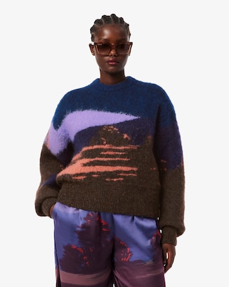 Landscape Jacquard Wool Sweater
