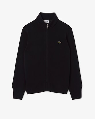 Carded Wool Zipped Sweater