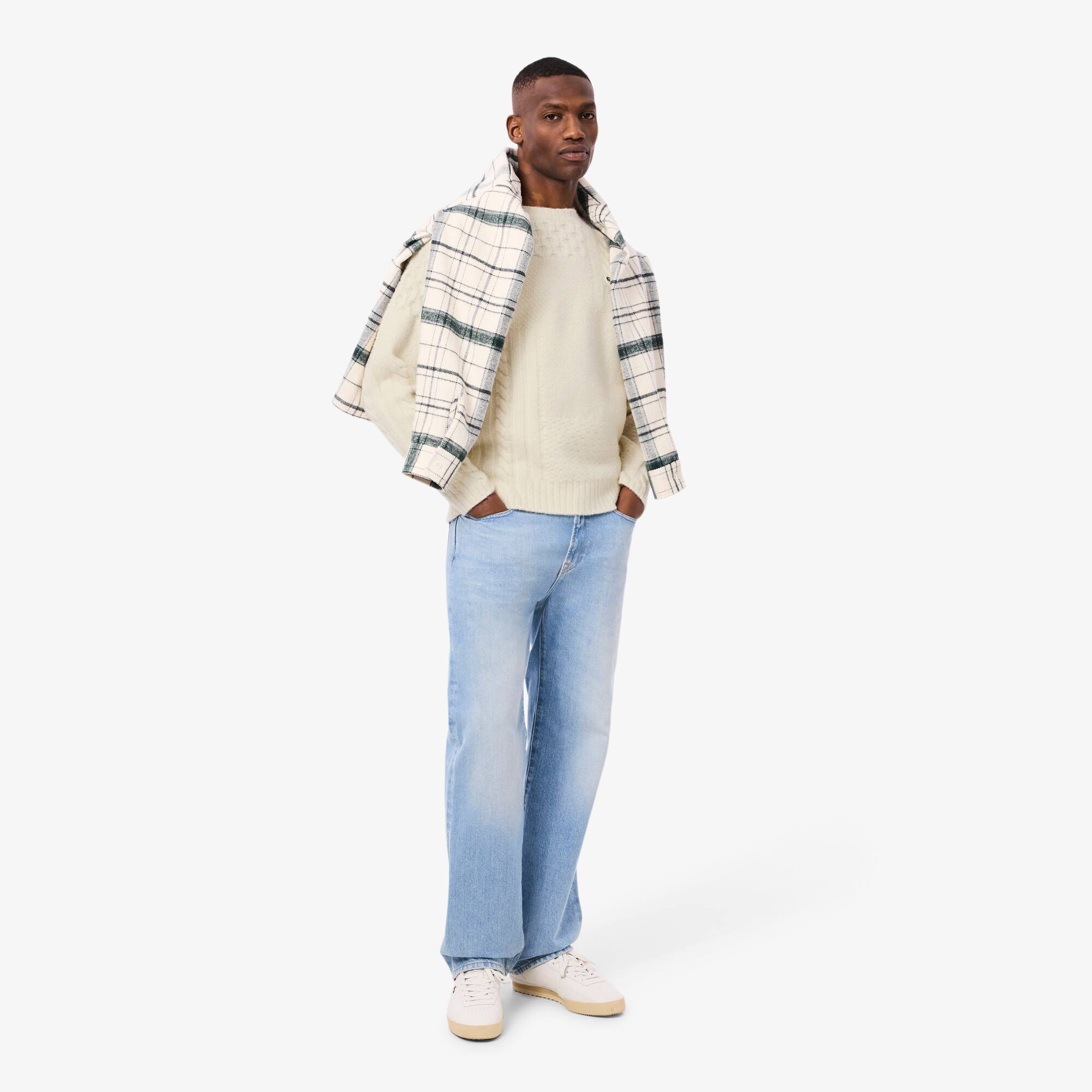 Relaxed Fit Patchwork Effect Wool Sweater - Men's Knitwear - New
