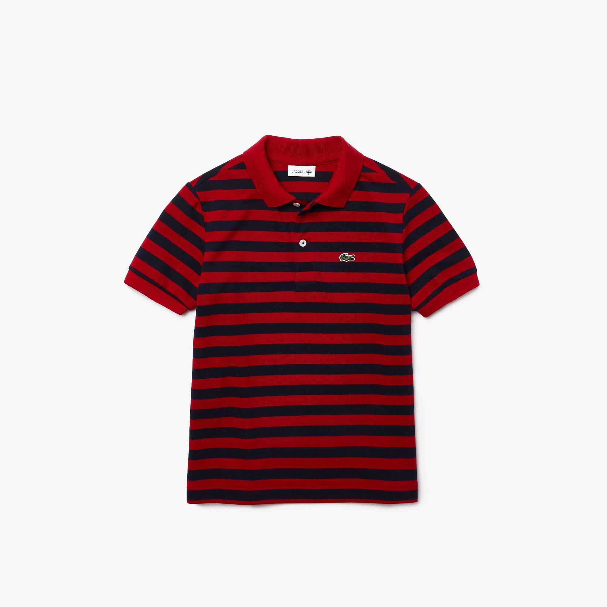 Lacoste Boys’ Lacoste Striped Cotton Piqué Regular Fit Polo Shirt. 1