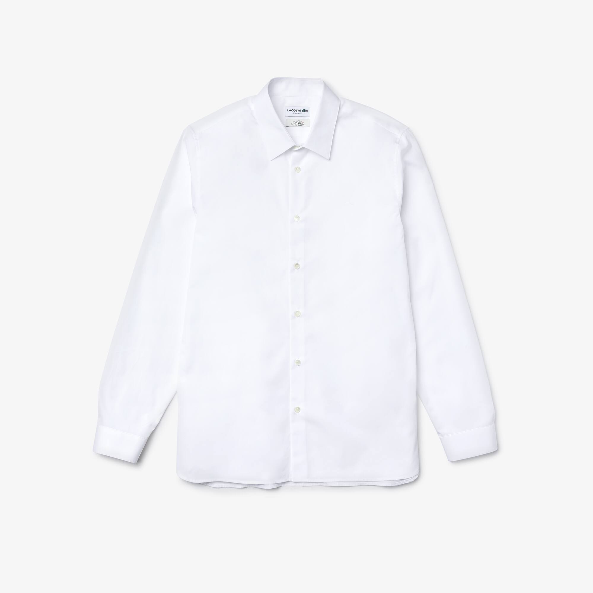 lacoste men's slim fit stretch cotton poplin shirt