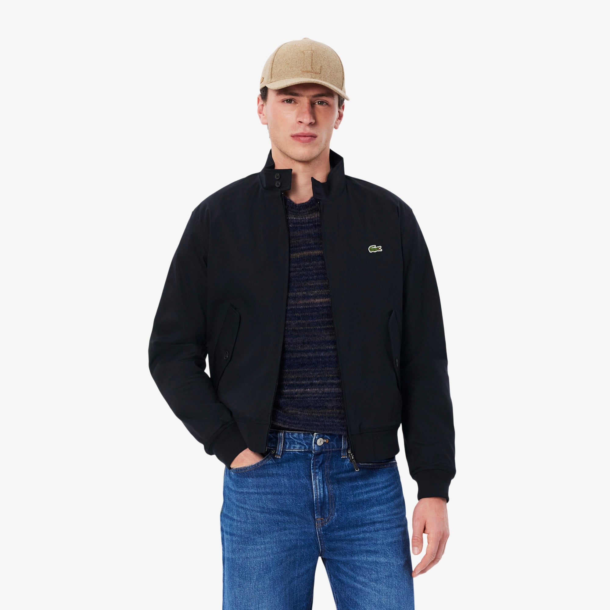 Water-Repellent Twill Harrington Jacket - Men's Jackets & Coats