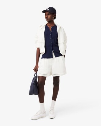 Oversized Fluid Linen Blend Bermuda Shorts