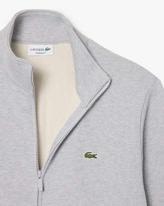 Zipped Cotton Fleece Sweatshirt