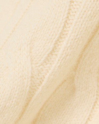 Cable Knit Wool Crew Neck Sweater
