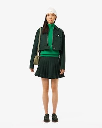 Relaxed Fit Carded Wool High Neck Sweater