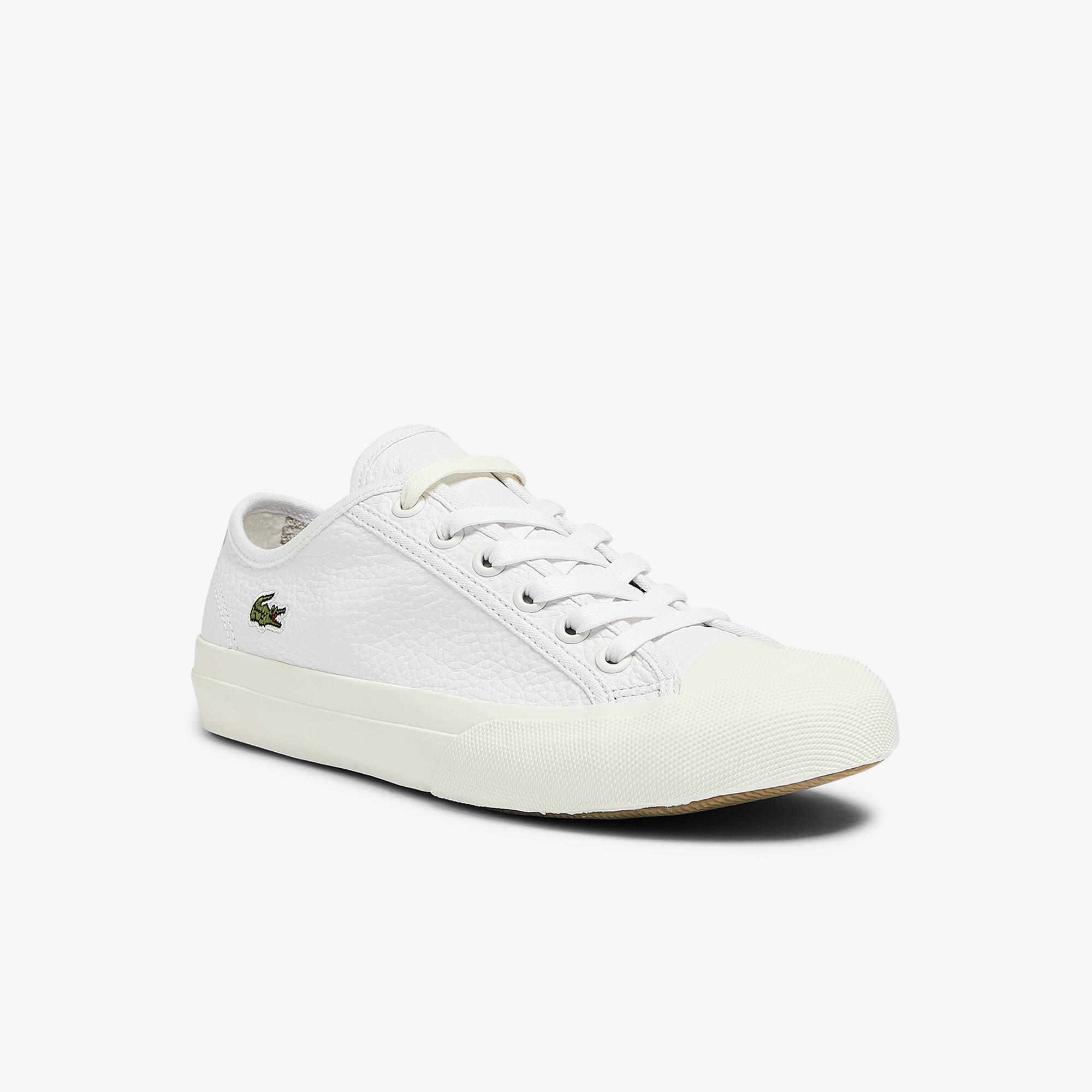 ladies white lacoste trainers