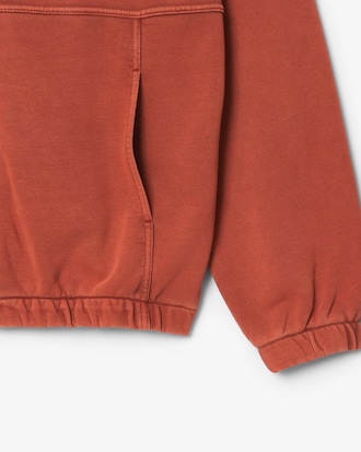 Oversized Wash Effect Zipped Sweatshirt