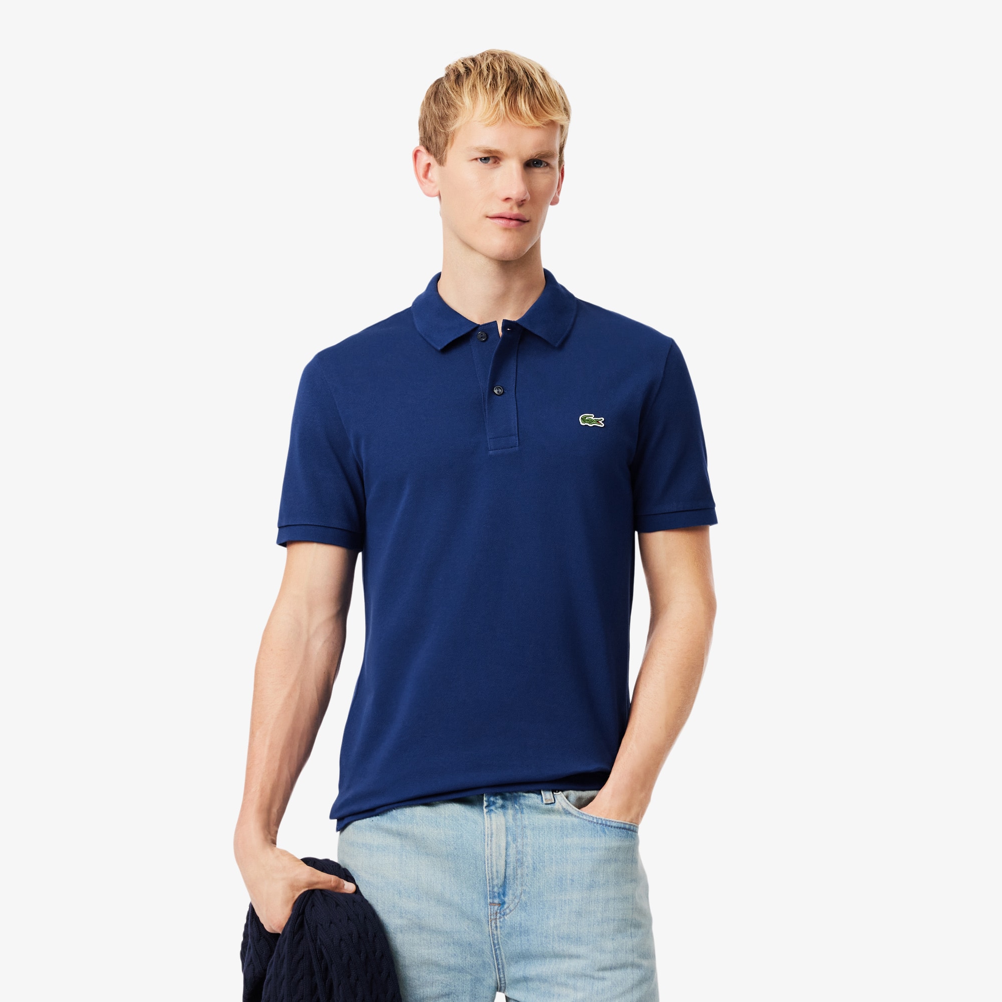 Slim Fit Piqué Polo Shirt Men's Short Sleeves Polo