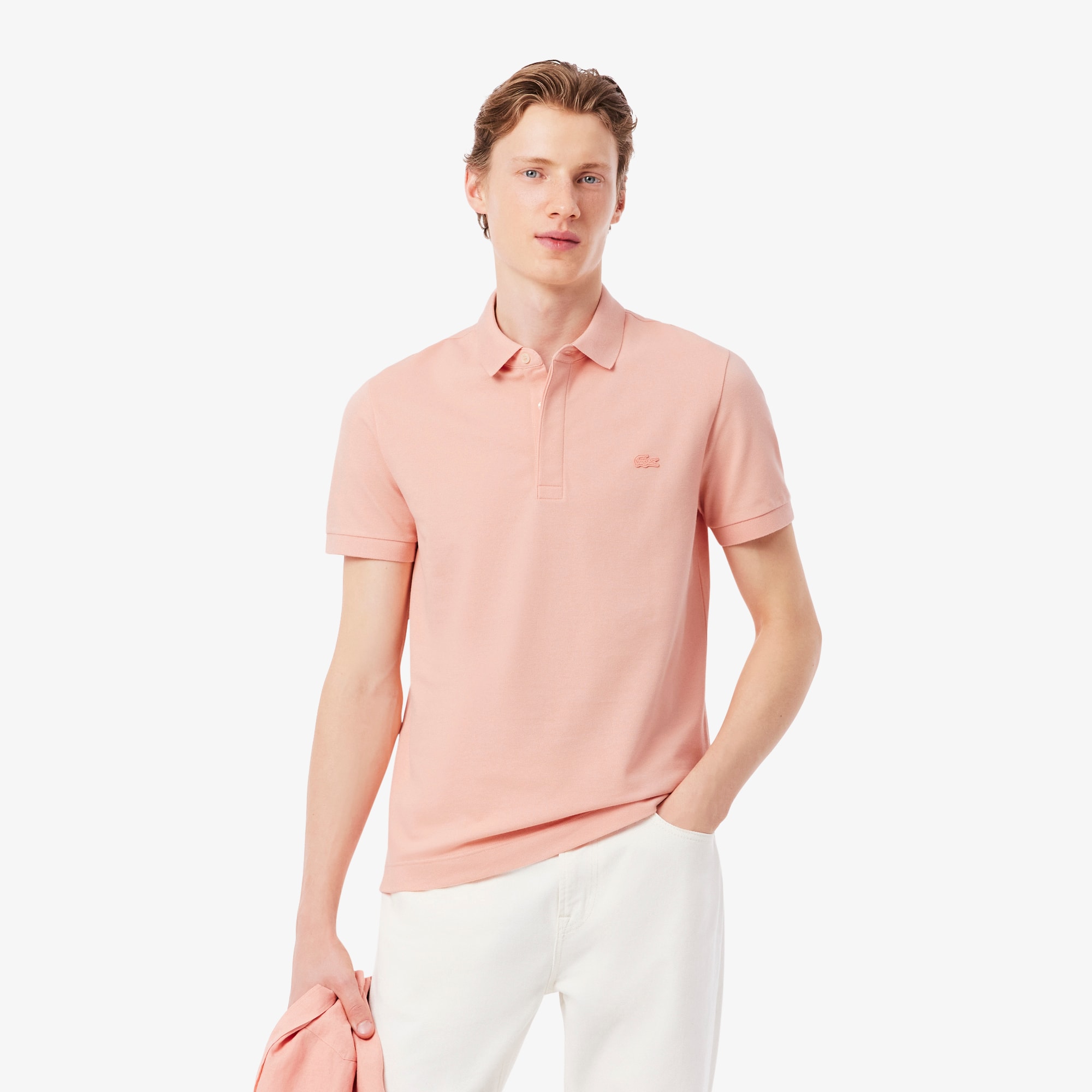 Regular Fit Paris Stretch Piqué Polo Shirt - Men's Short Sleeves