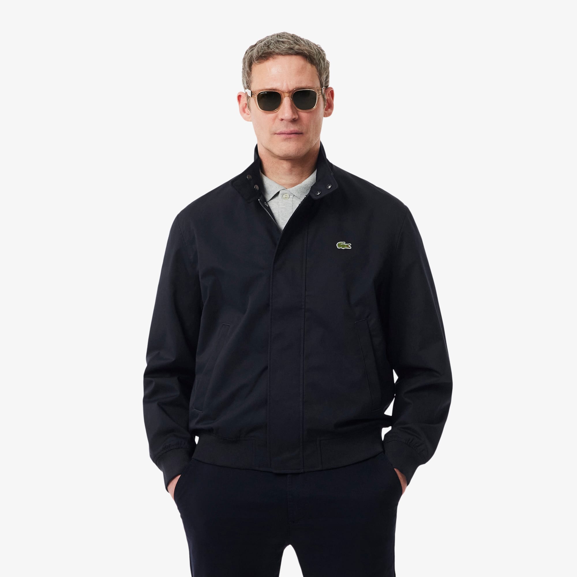 Water-Repellent Twill Harrington Jacket - Men's Jackets & Coats