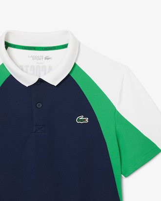 Colour-Block Printed Tennis Polo Shirt