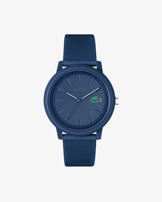 Men&rsquo;s Lacoste.12.12 Blue Silicone Strap Watch