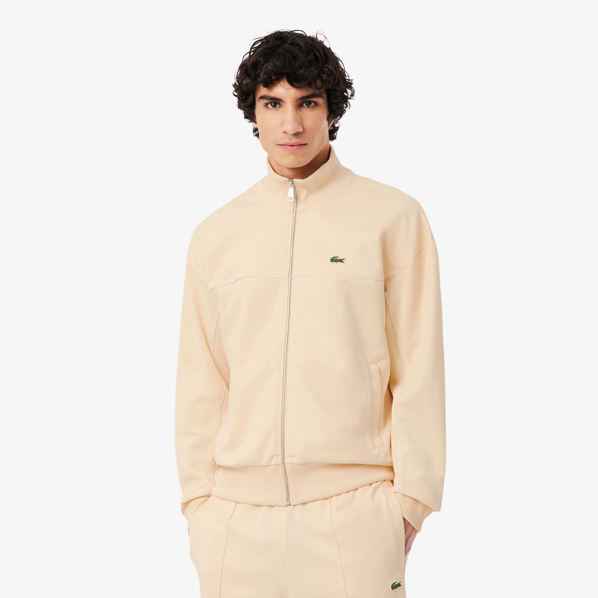 Trim Accent Zipped Sweatshirt - Men's Sweatshirts - New In 2026