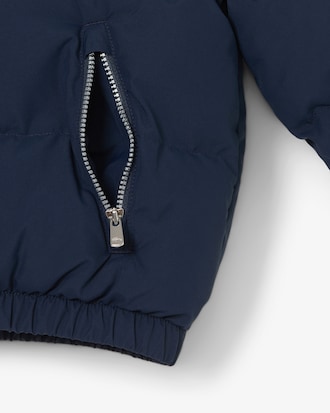 Colour-Block Hooded Down Jacket