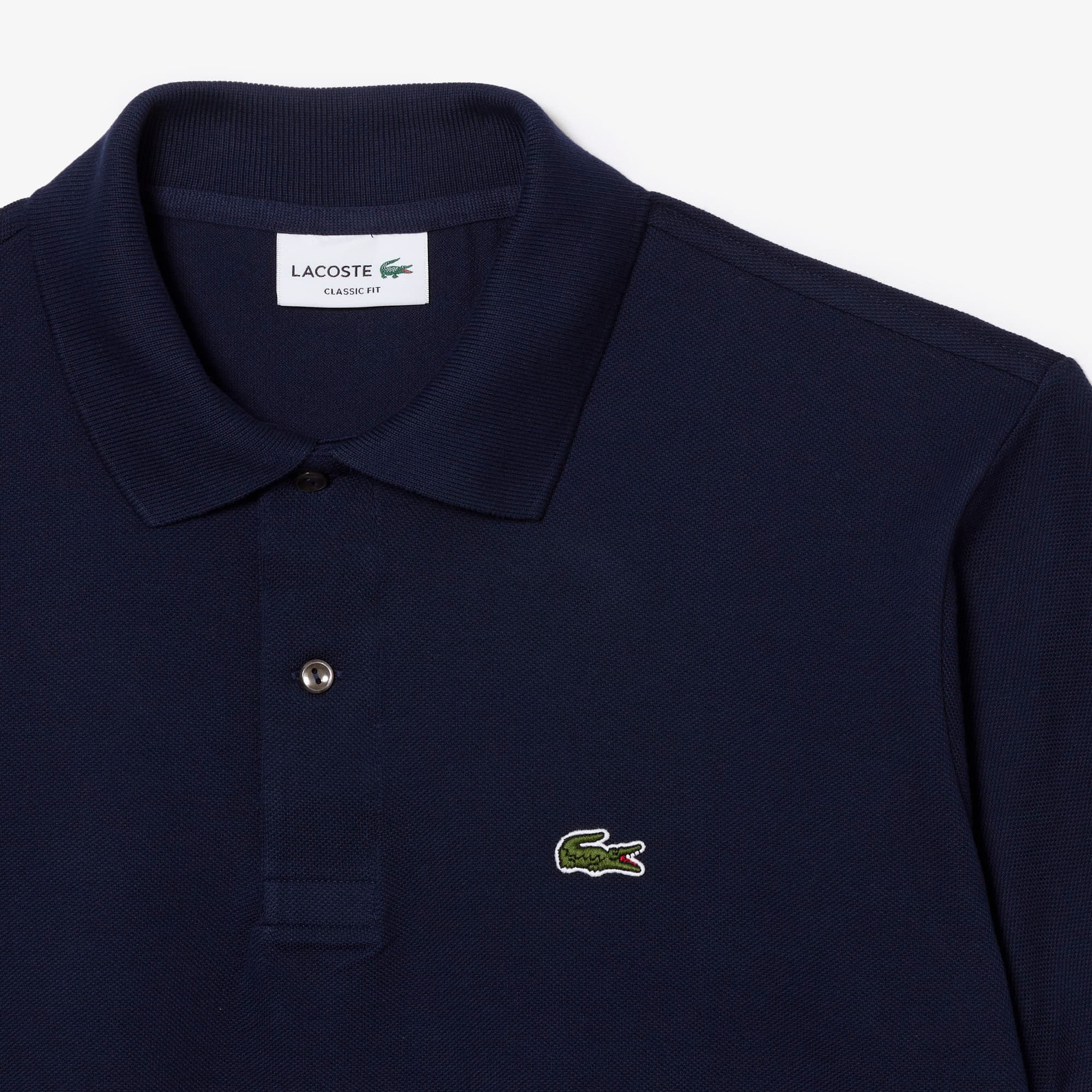 トップス L1212 LACOSTE POLO SHIRT GRAY Polo-shirt L.12.12 with short sleeves in dark blue brand