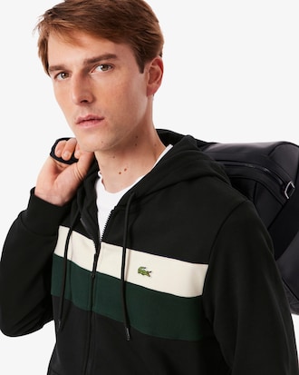 Zipped Colour-Block Hoodie