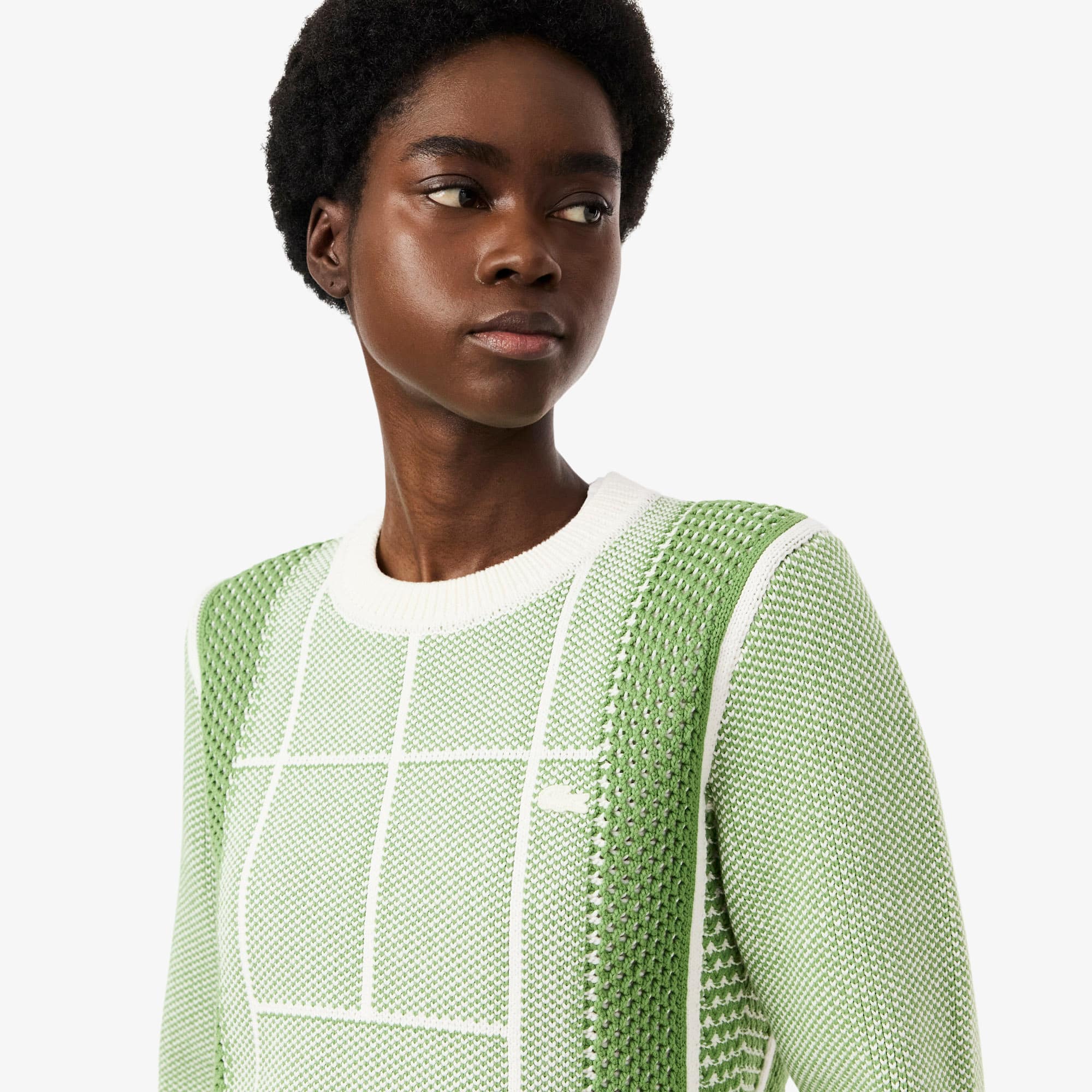 Tennis Court Graphic Jacquard Sweater - Women's Knitwear - New In