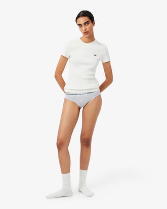 Contrast Waist Stretch Cotton Briefs