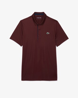 Kerah Kaos Polo Lacoste Maroon Polo Shirt Regular Fit UV Protect